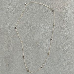 Kendra Scott chain necklace. Gold with black stone